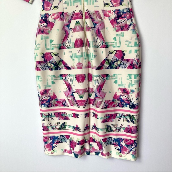 Vince Camuto Floral Abstract Knit Dress - Picture 6 of 11